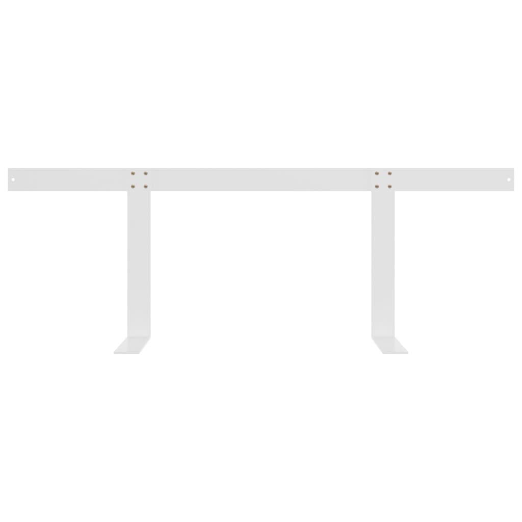 Ryggstøtte til pallesofa hvit 110 cm jern