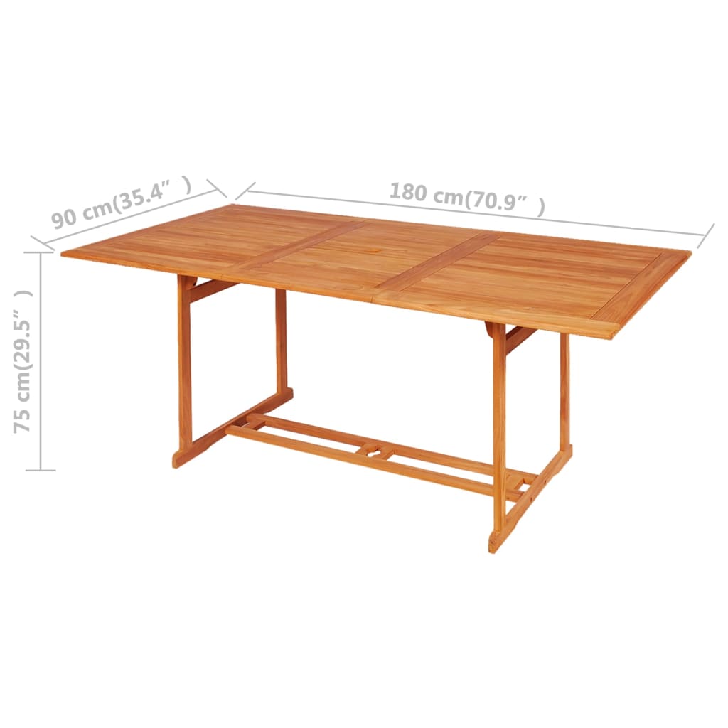 Utendørs spisestue 7 deler heltre teak