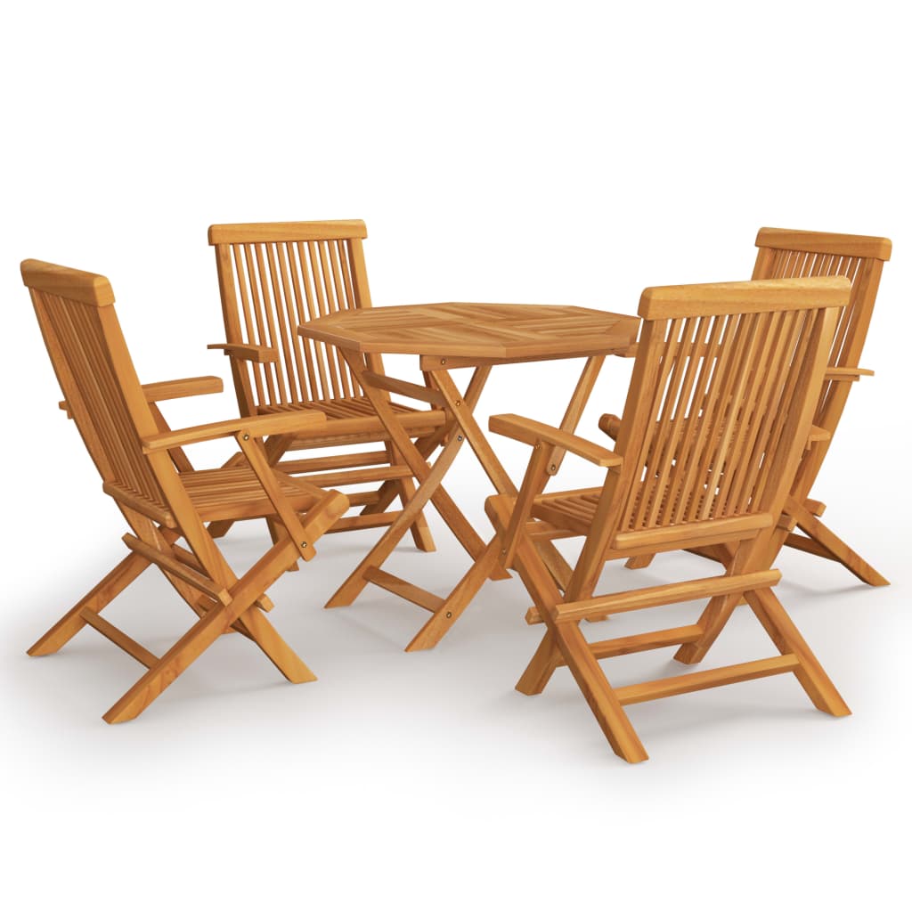 Utendørs spisestue 5 deler heltre teak