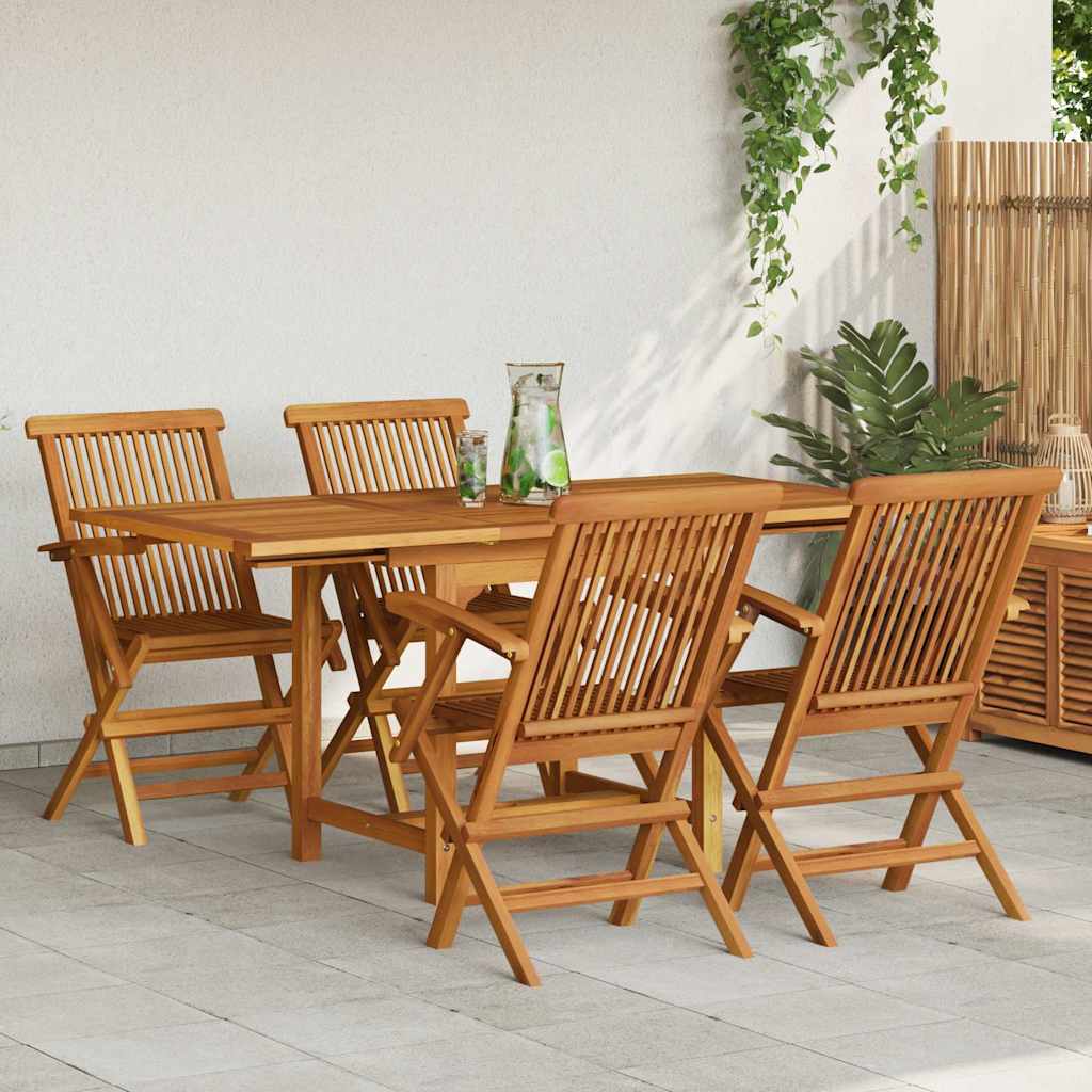 Utendørs spisestue 5 deler heltre teak