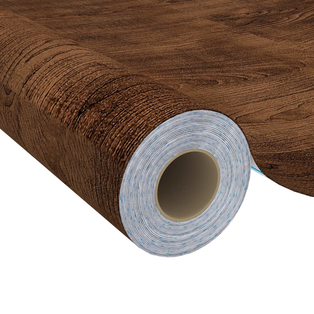 Selvklebende møbelfolier 2 stk 500x90 cm PVC mørk eikefarge