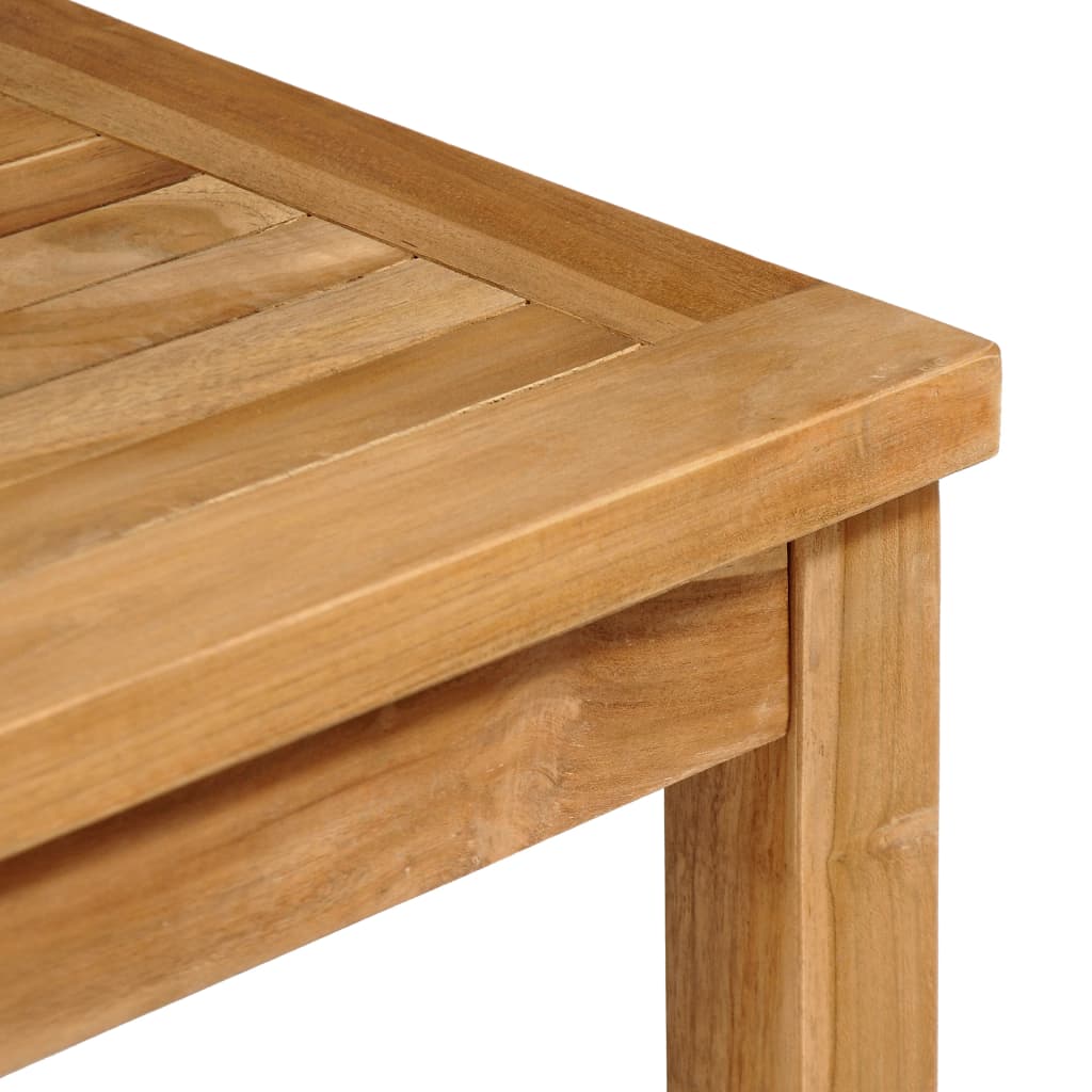 3-delt hagespisesett 80x80 cm heltre teak vidaXL
