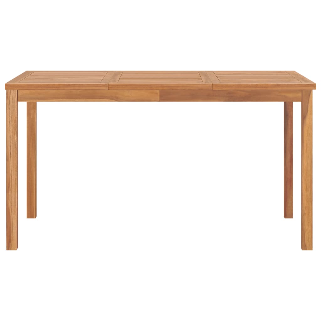 7-delers hagespisesett 140x80 cm heltre teak vidaXL