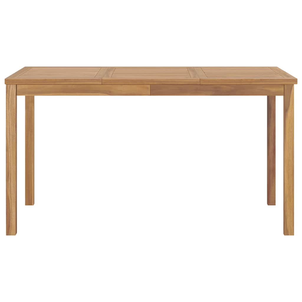 7-delers hagespisesett 140x80 cm heltre teak vidaXL