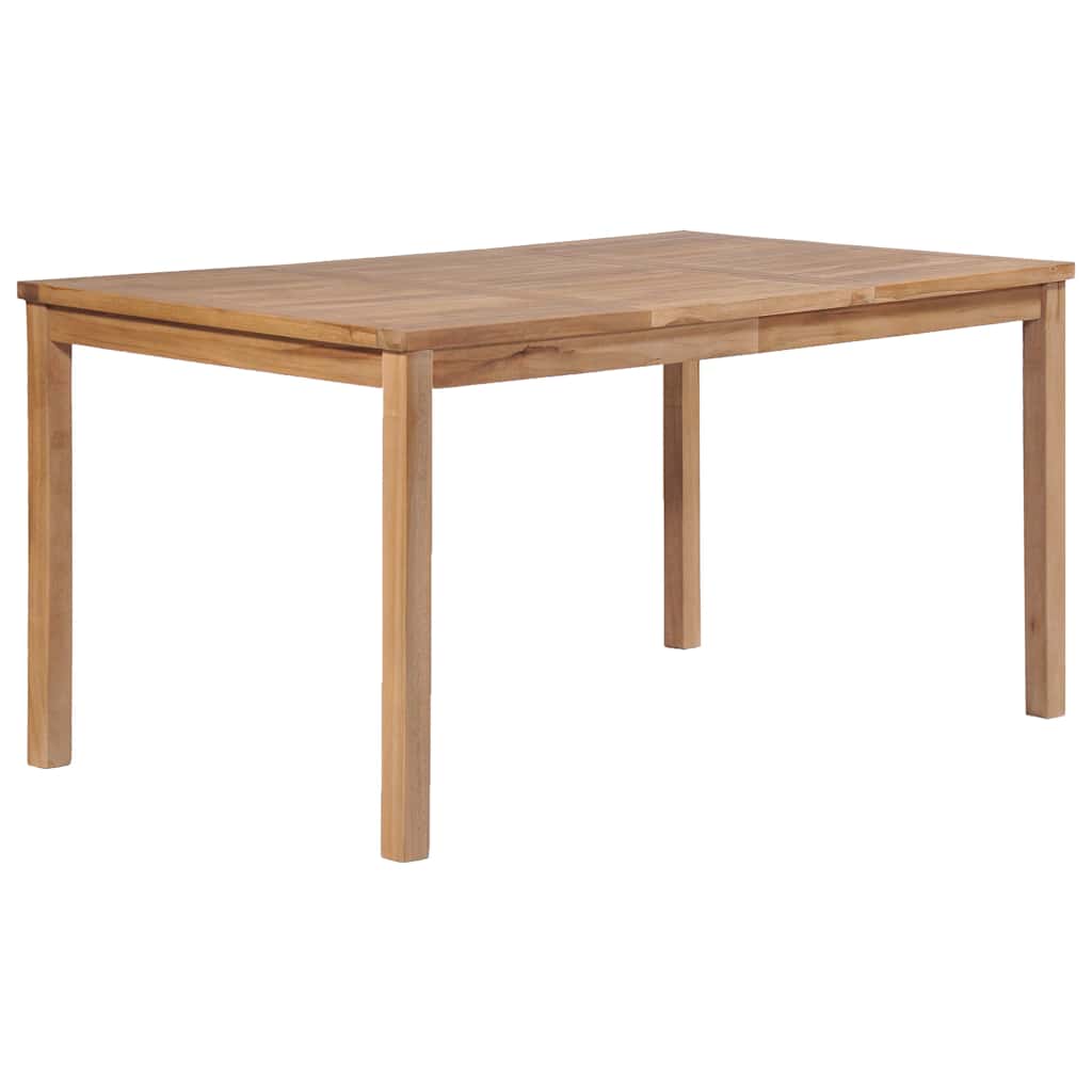 7-delers hagespisesett 150x90 cm heltre teak vidaXL