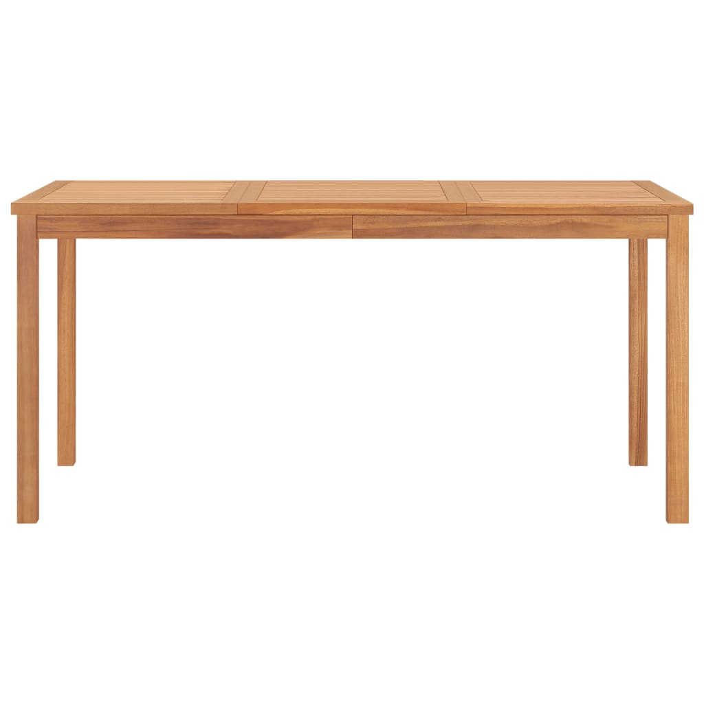 5-delers hagespisesett 160x80 cm heltre teak vidaXL