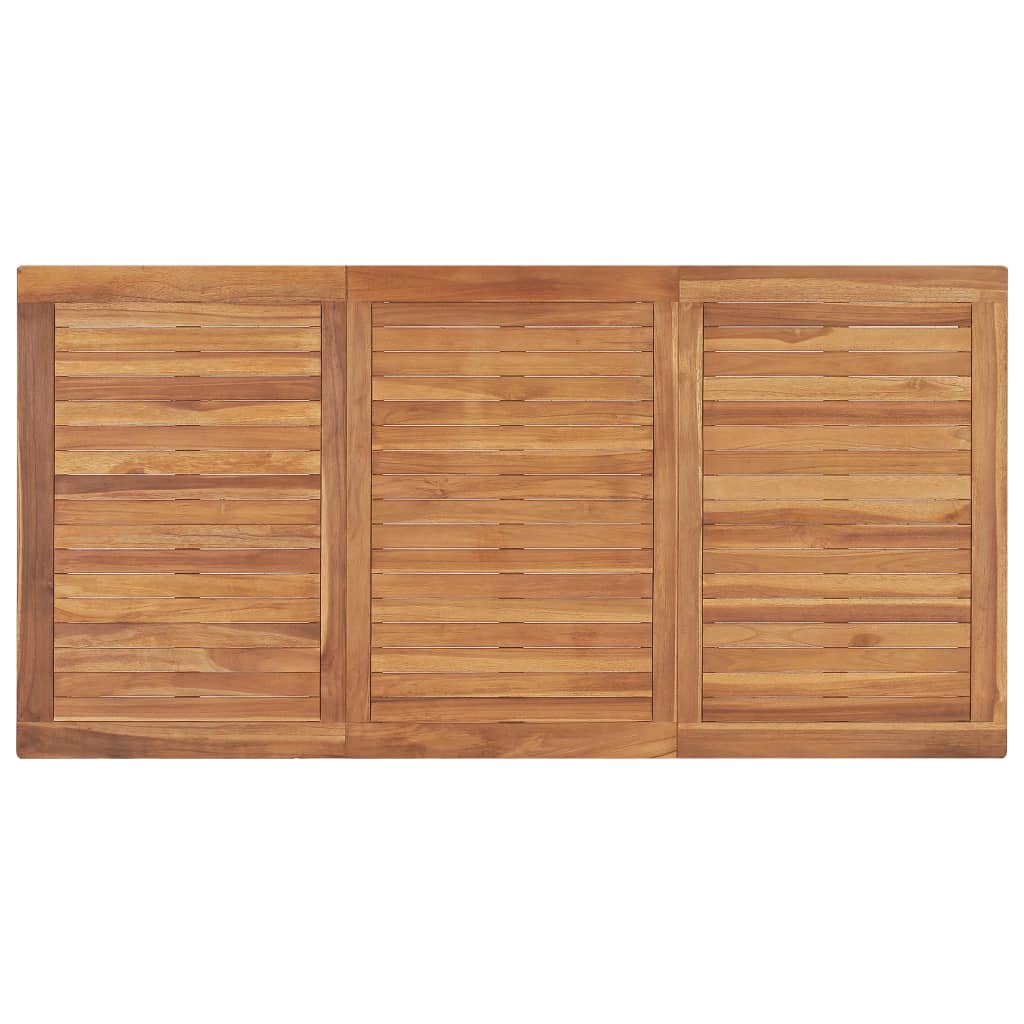 5-delers hagespisesett 160x80 cm heltre teak vidaXL