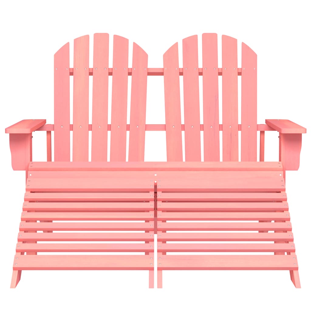 Adirondack hagestol og ottoman 2-seters heltre rosa