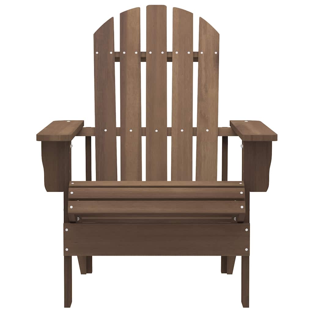 Adirondack hagestol med bord heltre gran brun