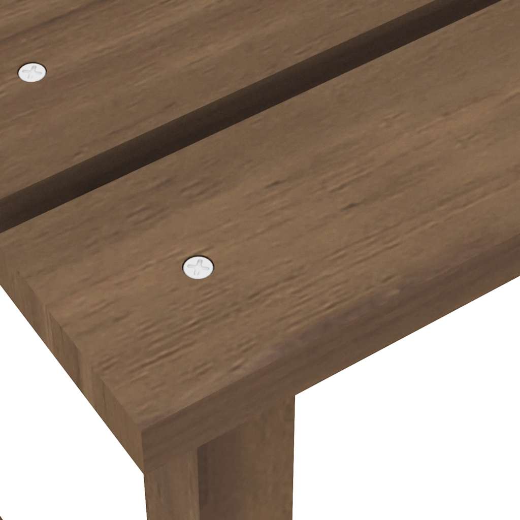 Adirondack hagestol med bord heltre gran brun
