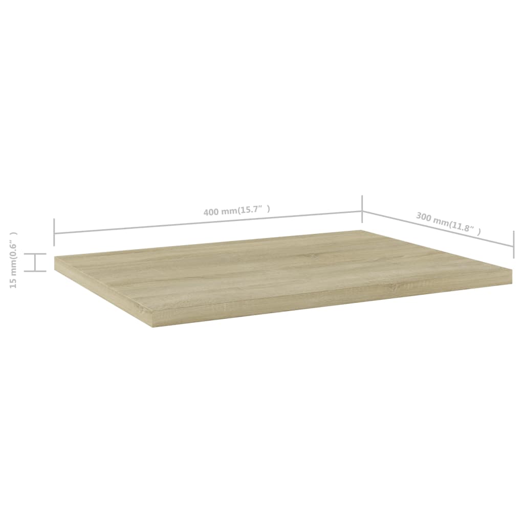 Hylleplater 8 stk sonoma eik 40x30x1,5 cm sponplate