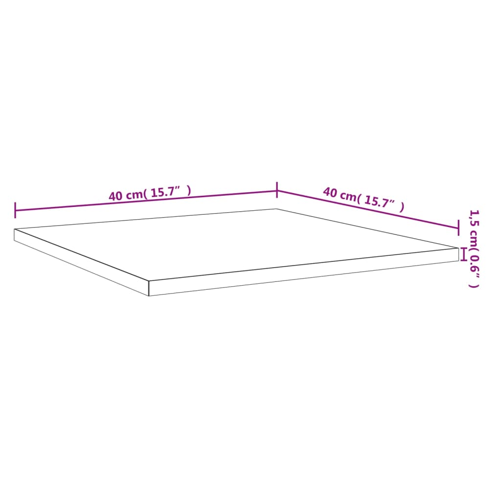 Hylleplater 4 stk sonoma eik 40x40x1,5 cm sponplate