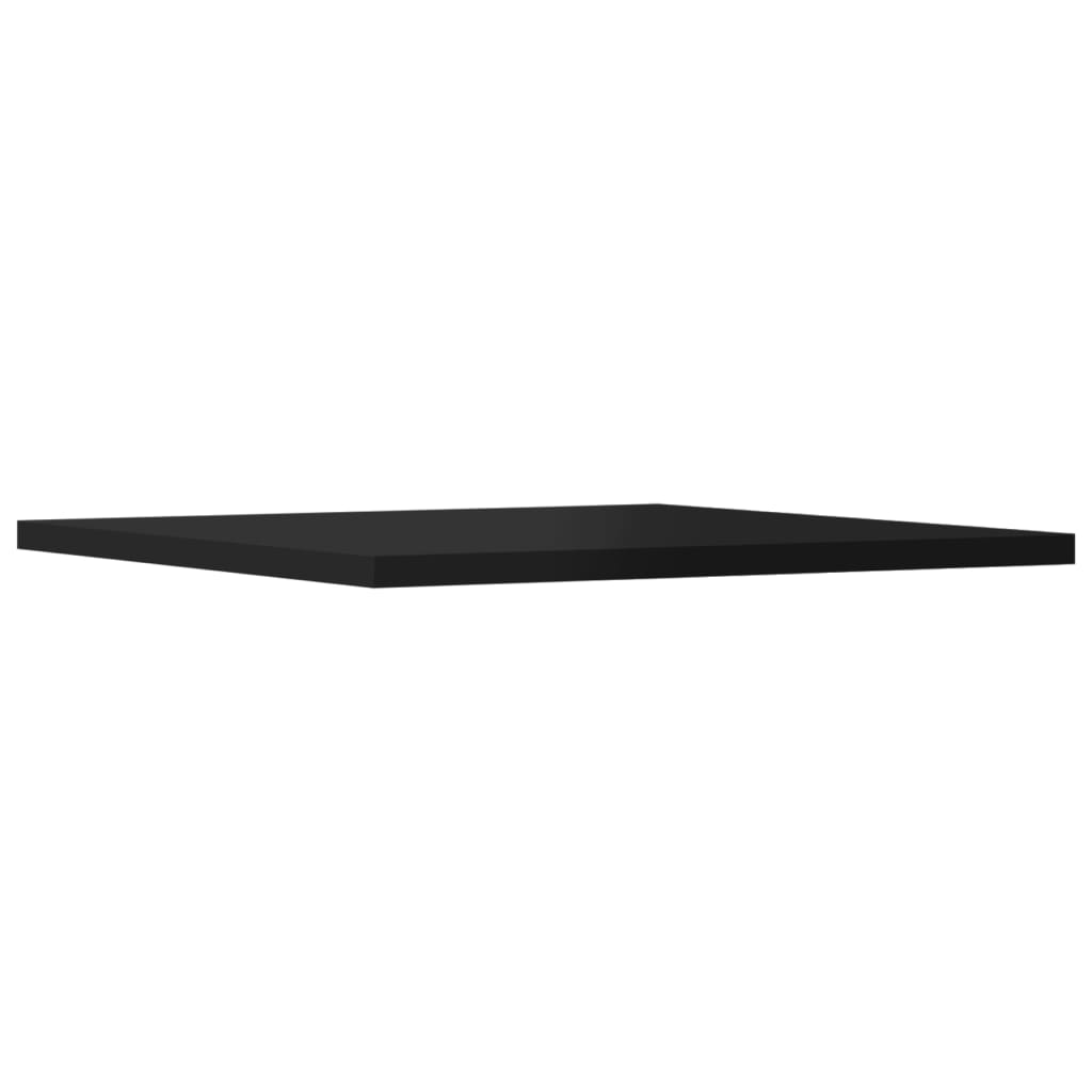 Hylleplater 8 stk høyglans svart 40x40x1,5 cm konstruert tre