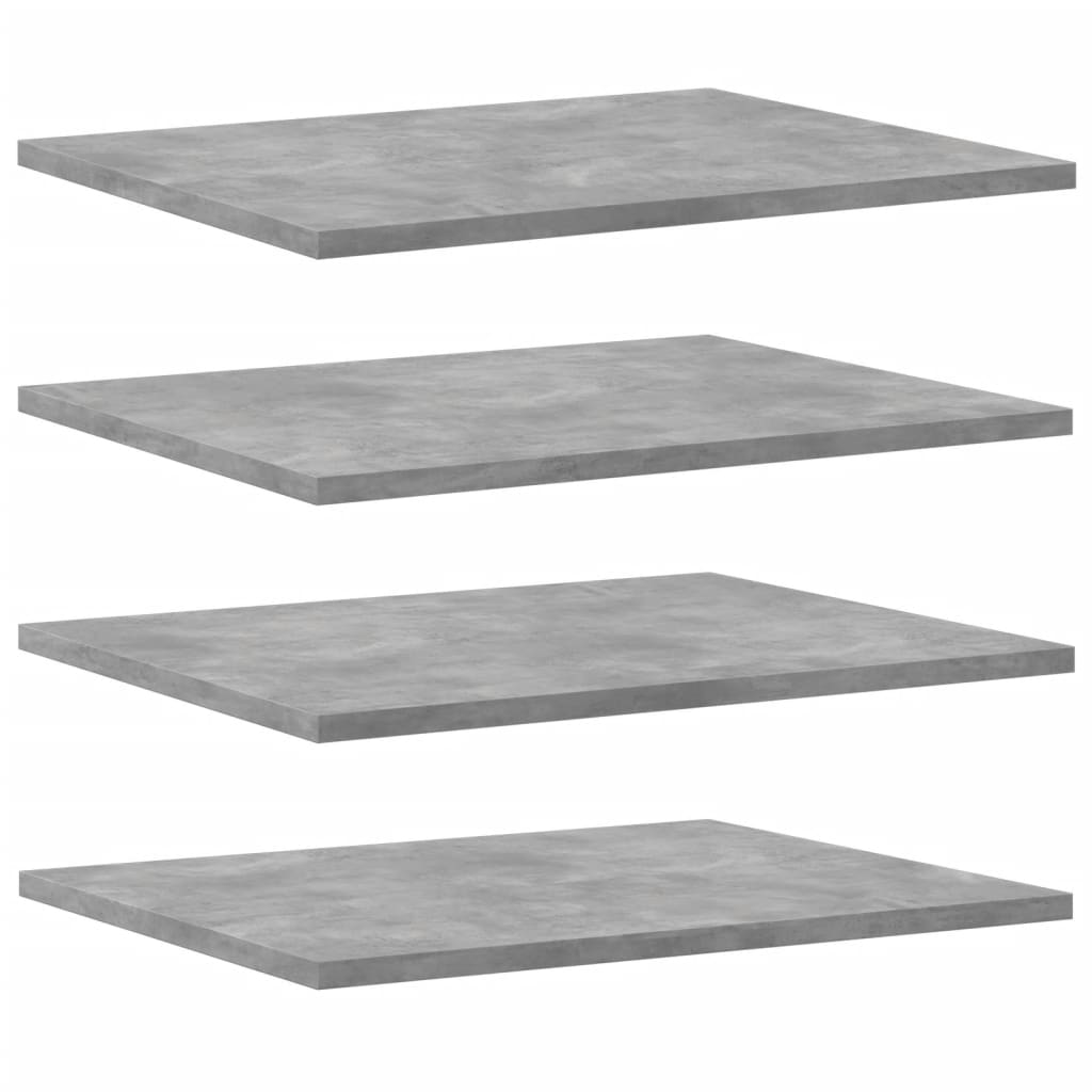 Hylleplater 8 stk betonggrå 40x50x1,5 cm konstruert tre