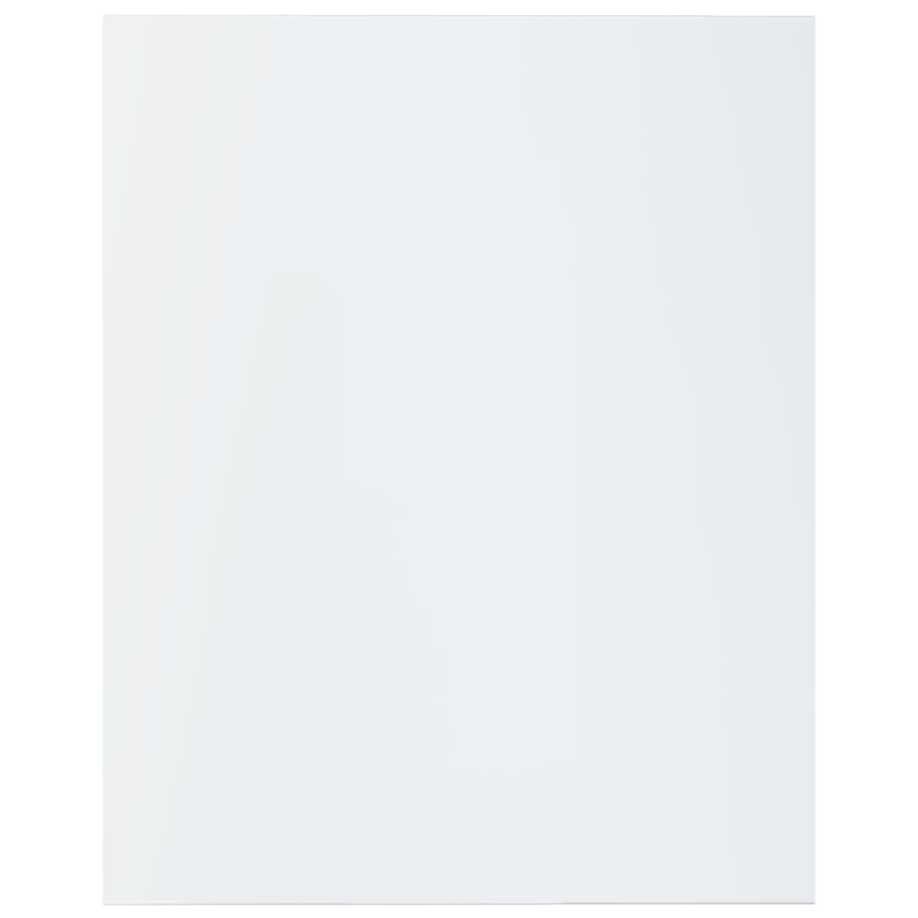 Hylleplater 8 stk høyglans hvit 40x50x1,5 cm konstruert tre