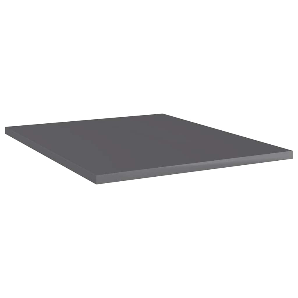 Hylleplater 8 stk høyglans grå 40x50x1,5 cm konstruert tre