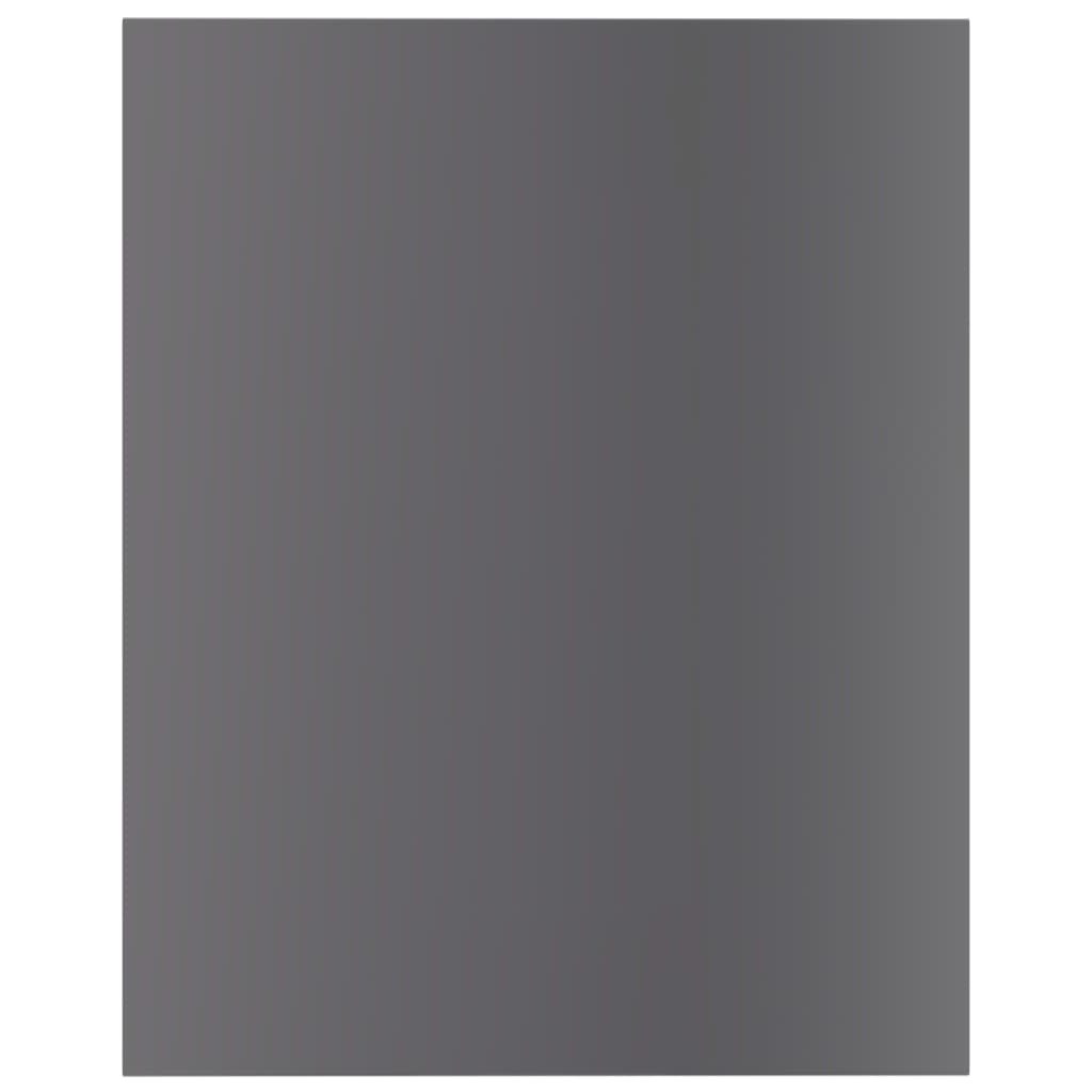 Hylleplater 8 stk høyglans grå 40x50x1,5 cm konstruert tre