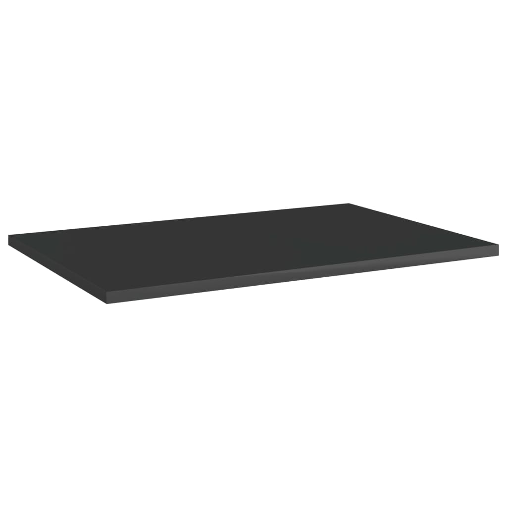 Hylleplater 8 stk høyglans svart 60x40x1,5 cm sponplate