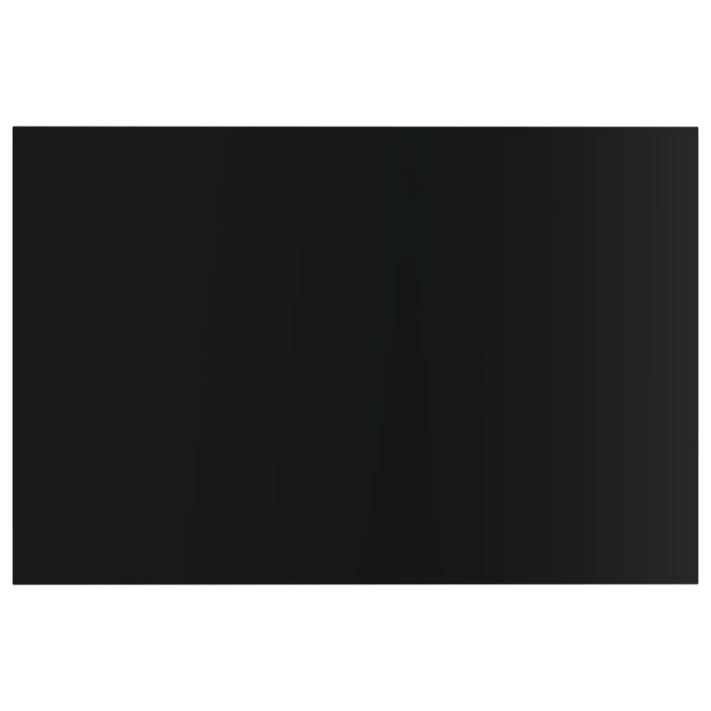 Hylleplater 8 stk høyglans svart 60x40x1,5 cm sponplate