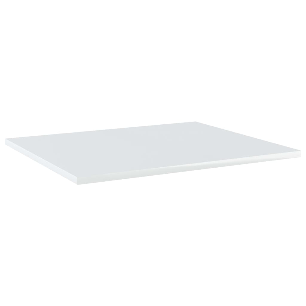 Hylleplater 8 stk høyglans hvit 60x50x1,5 cm sponplate