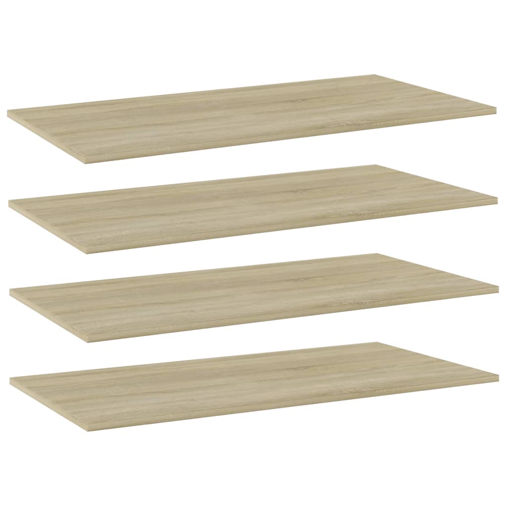 Hylleplater 4 stk sonoma eik 80x20x1,5 cm sponplate