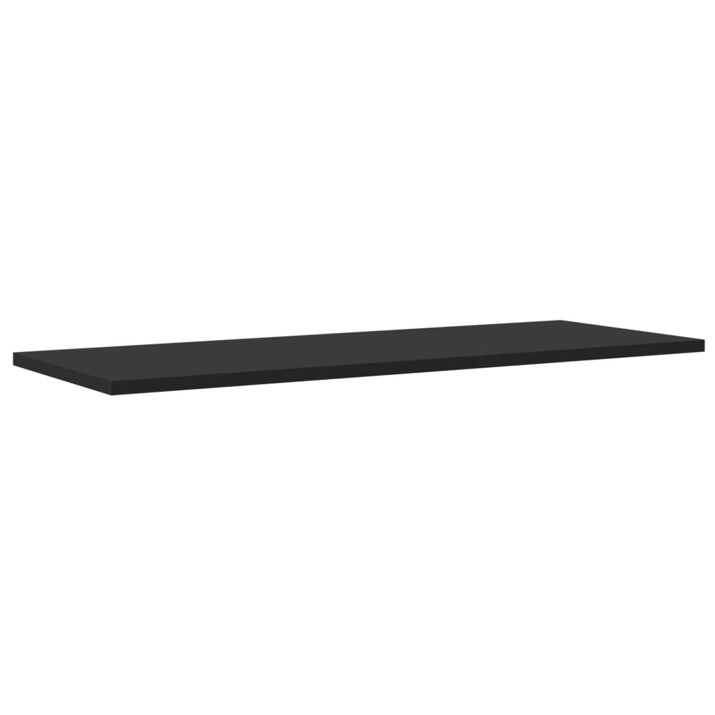 Hylleplater 4 stk svart 80x30x1,5 cm sponplate