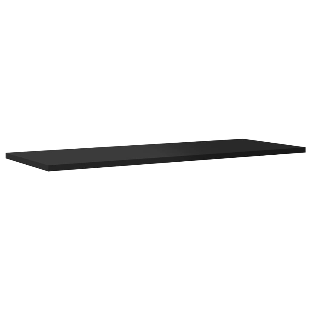 Hylleplater 8 stk høyglans svart 80x30x1,5 cm sponplate