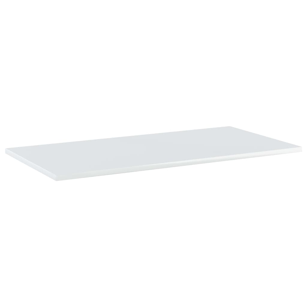 Hylleplater 8 stk høyglans hvit 80x40x1,5 cm sponplate
