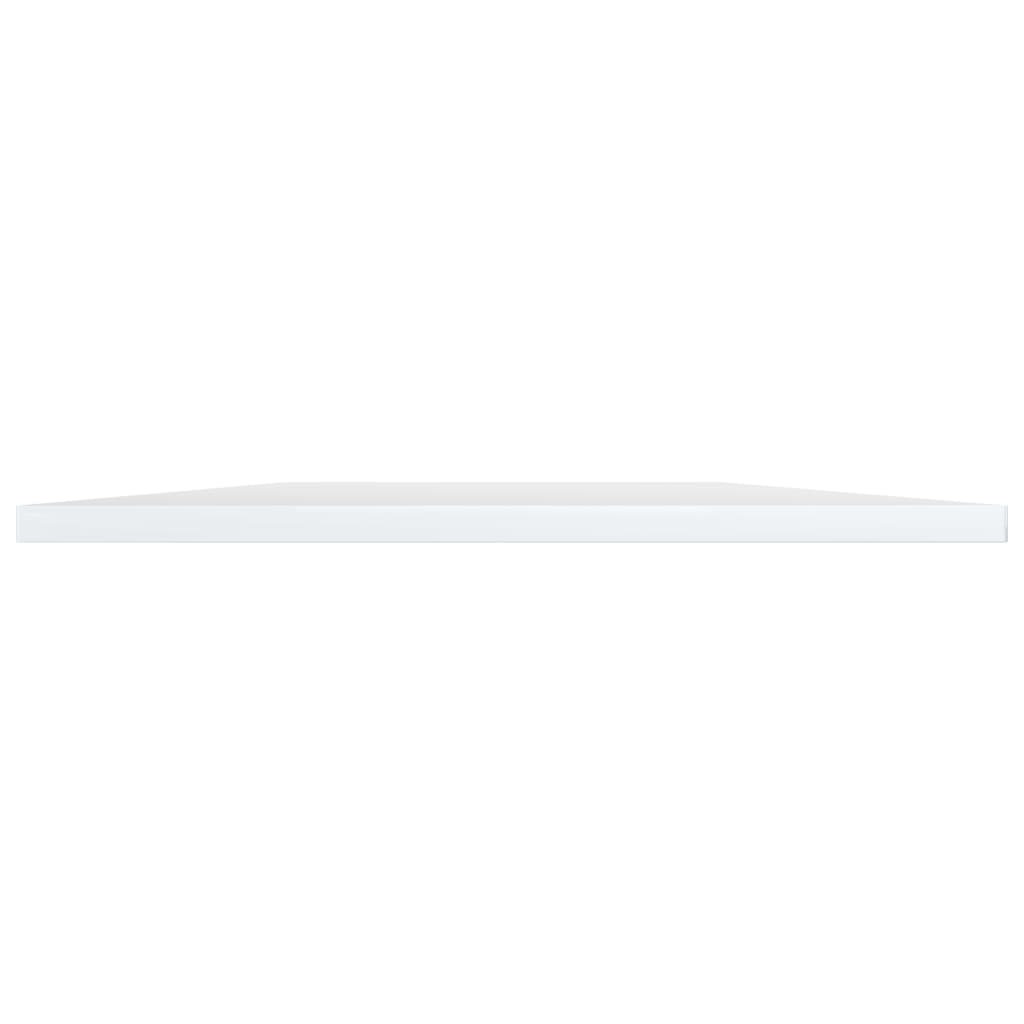 Hylleplater 8 stk høyglans hvit 80x40x1,5 cm sponplate