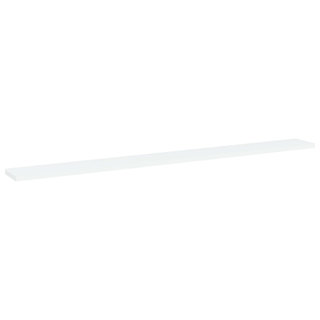 Hylleplater 4 stk hvit 100x10x1,5 cm sponplate