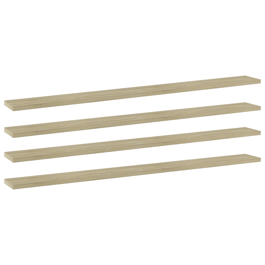 Hylleplater 4 stk sonoma eik 100x10x1,5 cm sponplate