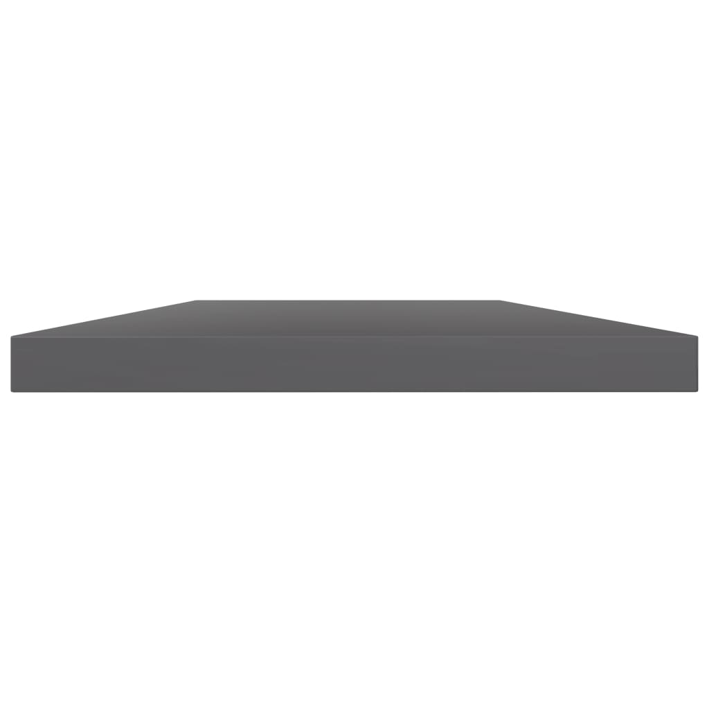 Hylleplater 4 stk høyglans grå 100x20x1,5 cm sponplate