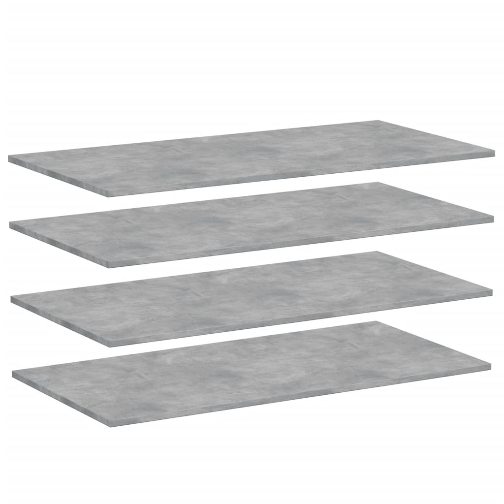 Hylleplater 4 stk betonggrå 100x50x1,5 cm konstruert tre