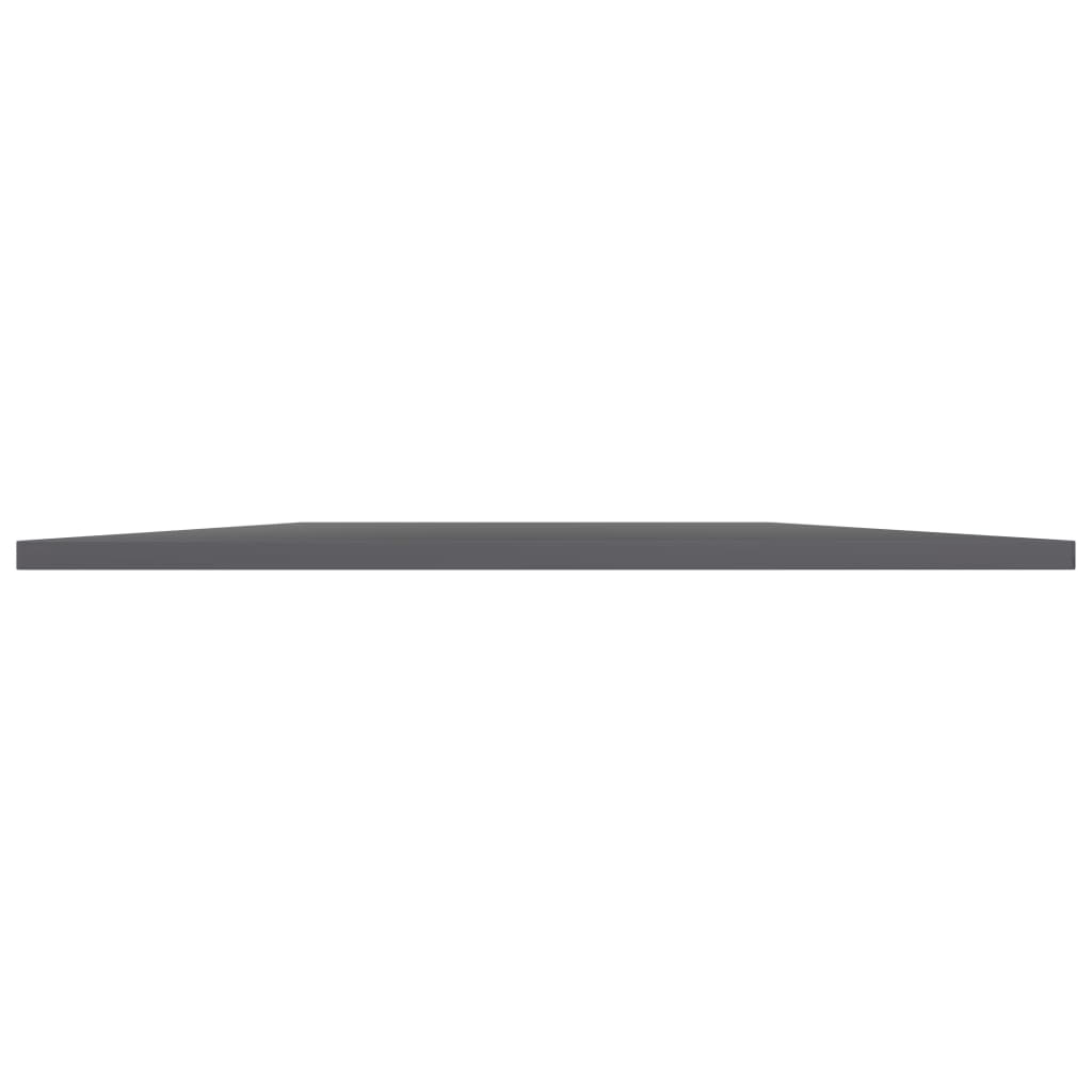 Hylleplater 4 stk høyglans grå 100x50x1,5 cm sponplate