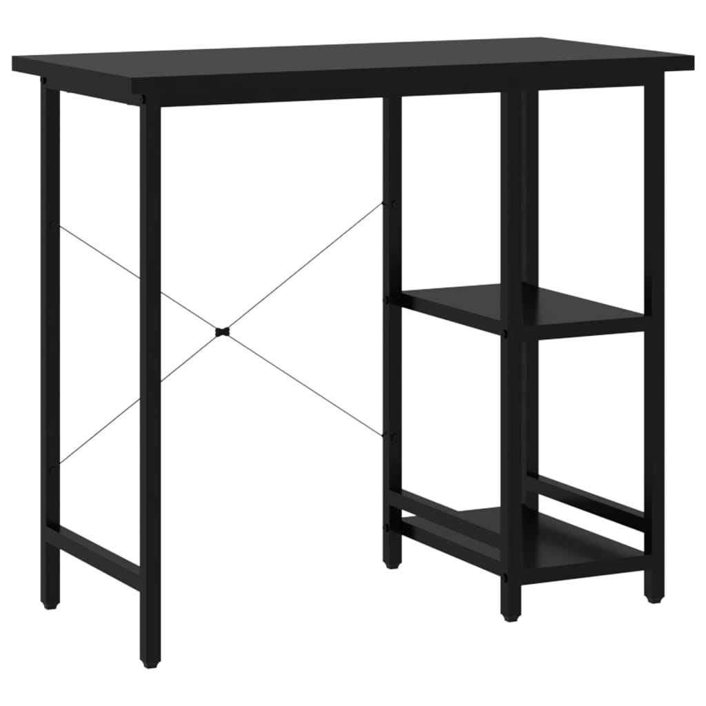 PC-bord svart 80x40x72 cm MDF og metall