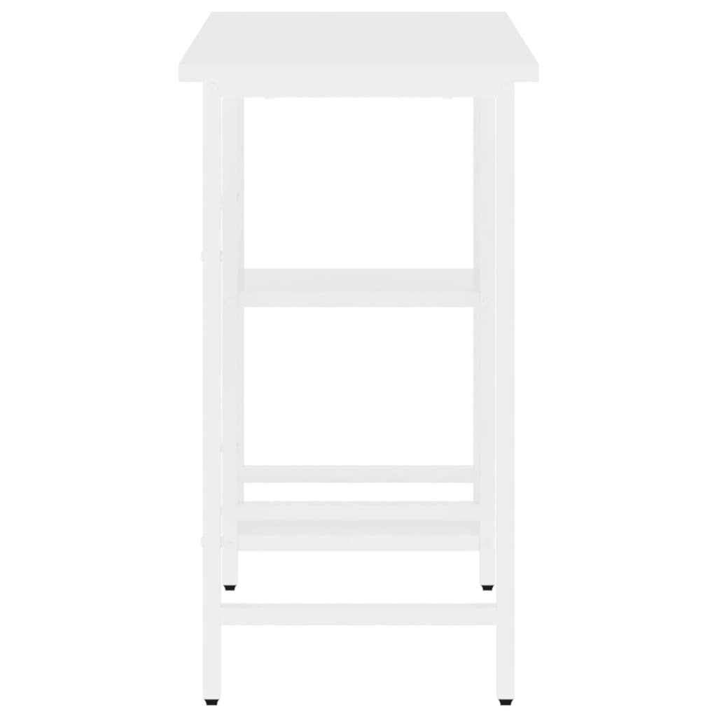PC-bord hvit 80x40x72 cm MDF og metall
