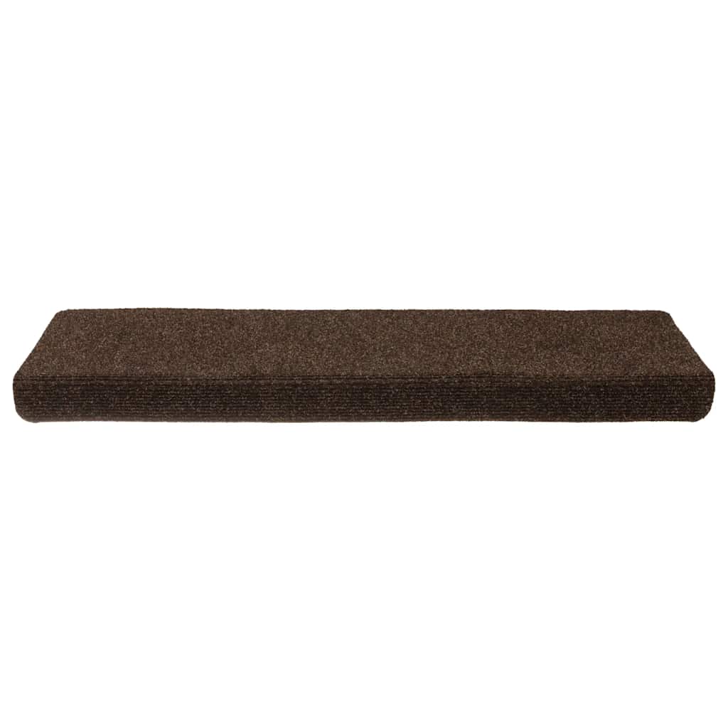 Trappematter selvklebende 15 stk 65x21x4 cm brun rektangulær kant