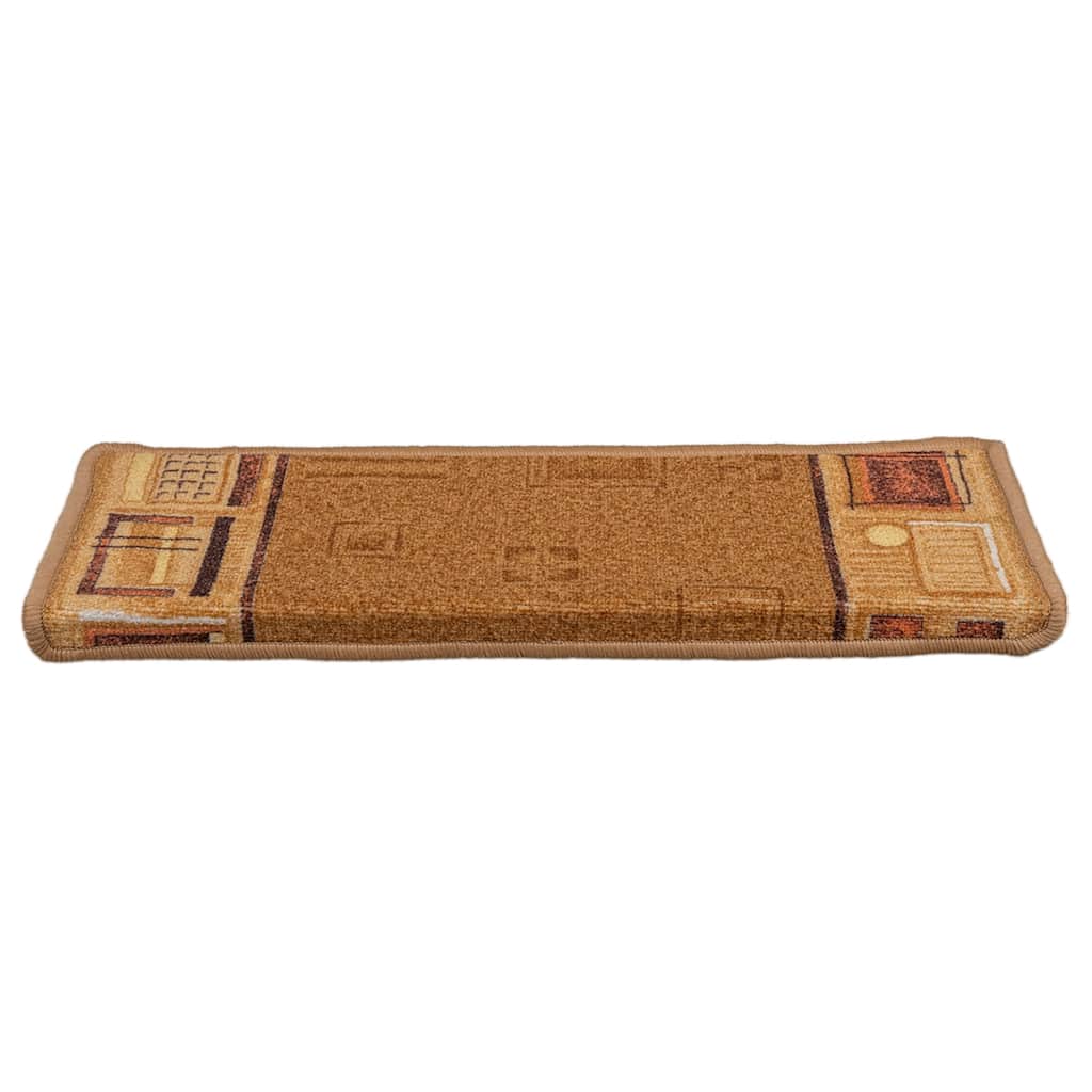 Selvklebende trappematter 15 stk 65x21x4 cm beige