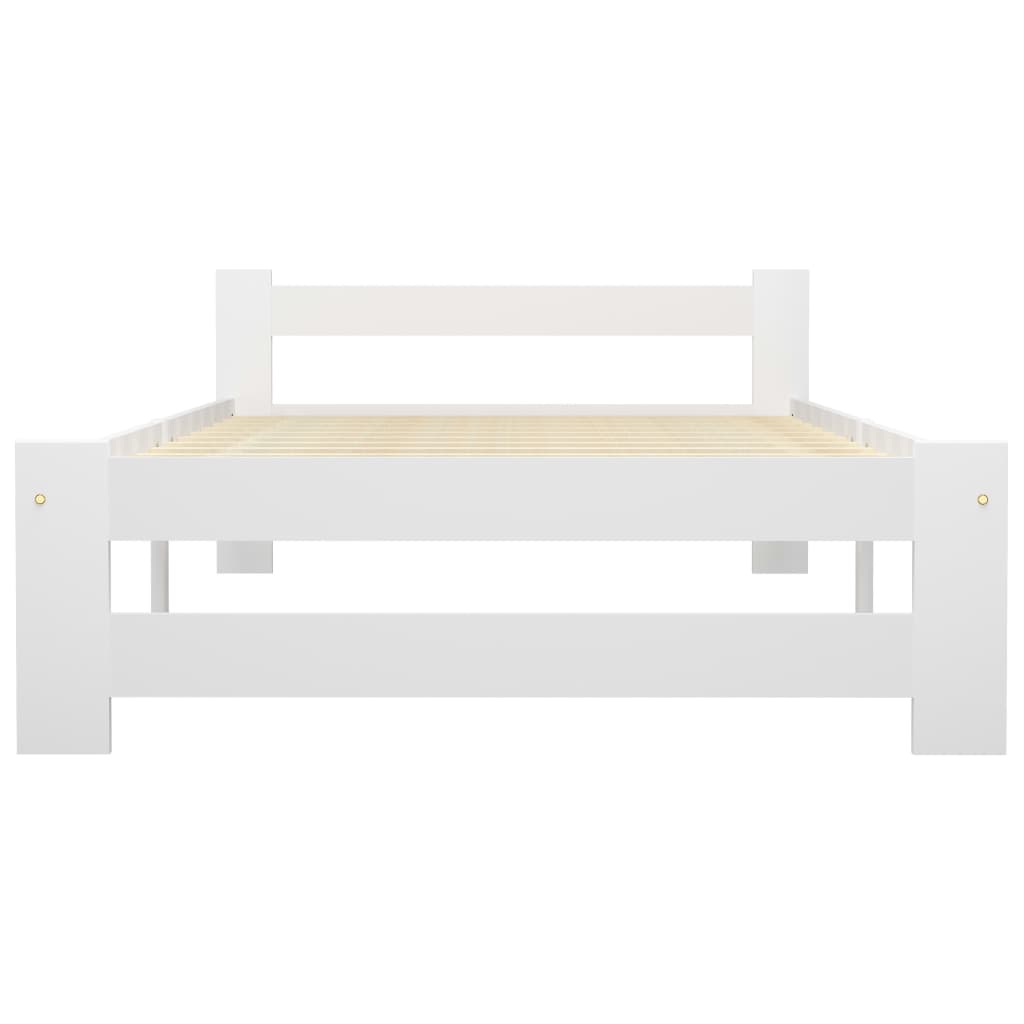 Sengeramme hvit heltre furu 90x200 cm
