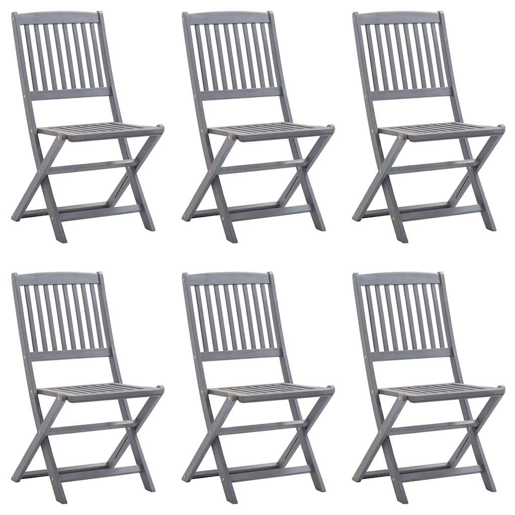 Klappstoler 6 stk. heltre akasie