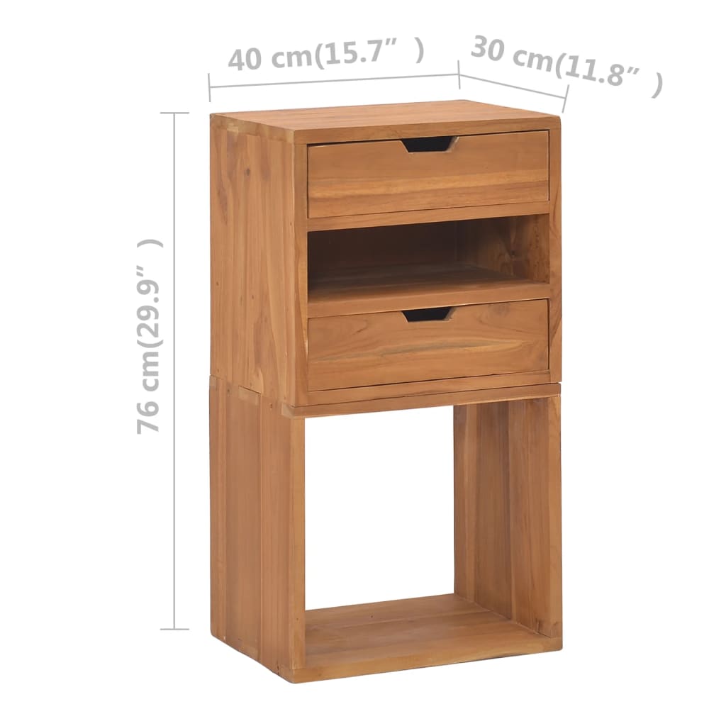 Oppbevaringsskap 40x30x76 cm heltre teak