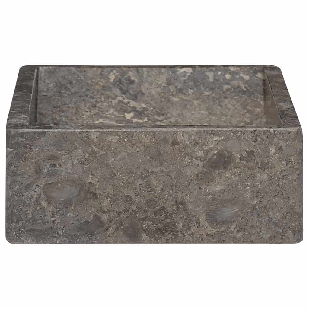 Vask 45x30x12 cm marmor høyglans grå vidaXL