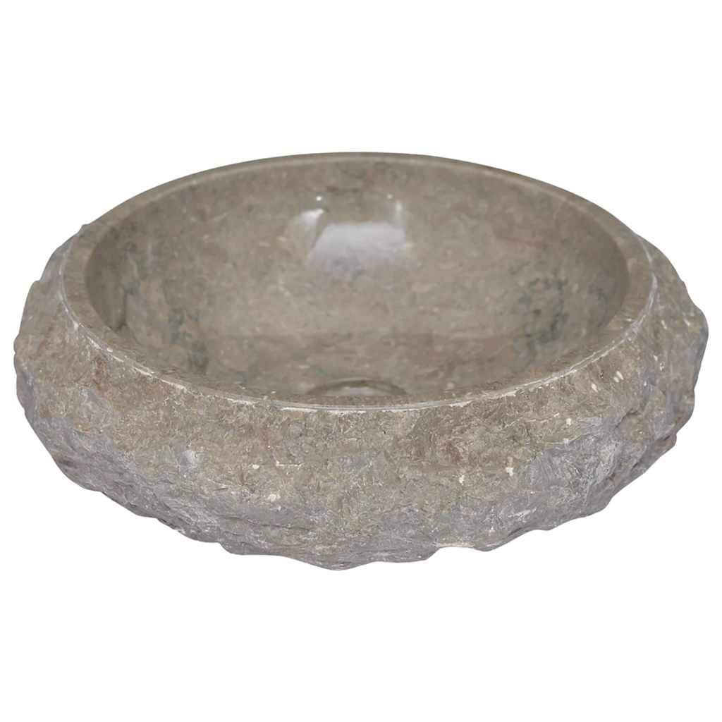 Vask Ø40x12 cm marmor grå