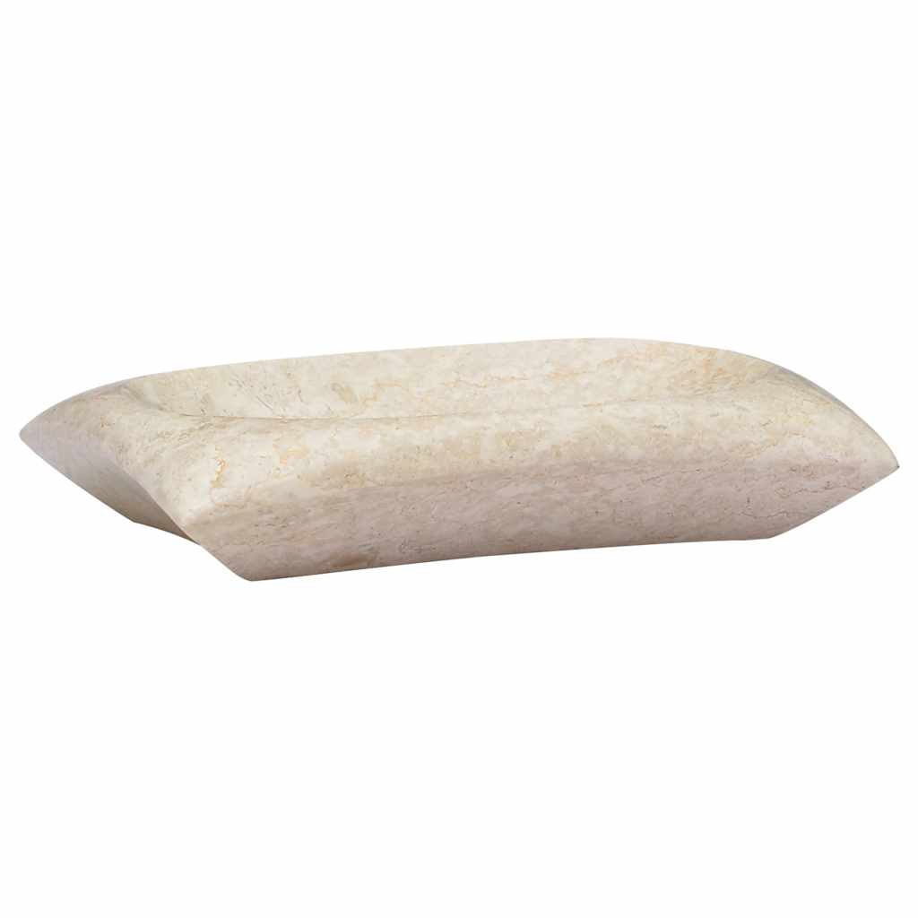 Vask 50x35x10 cm marmor kremhvit
