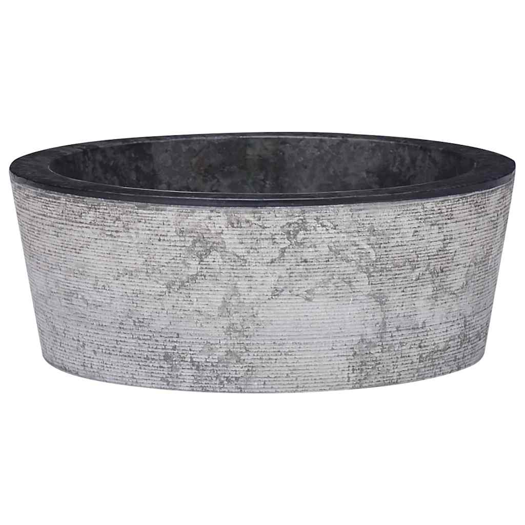Vask Ø40x15 cm marmor svart