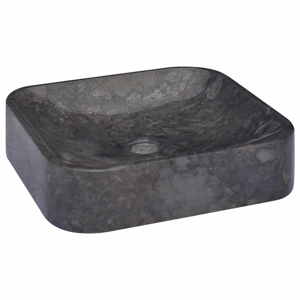 Vask 40x40x10 cm marmor svart