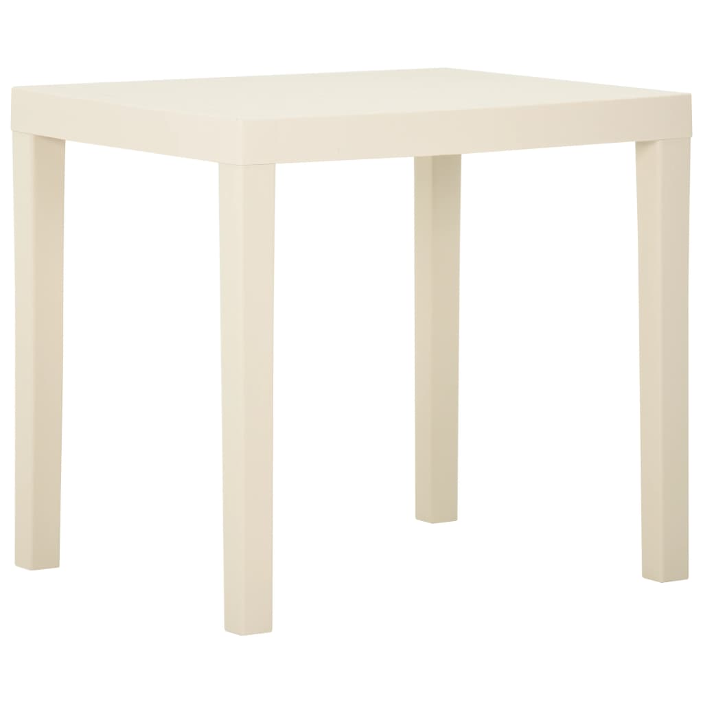 Hagebord hvit 79x65x72 cm plast