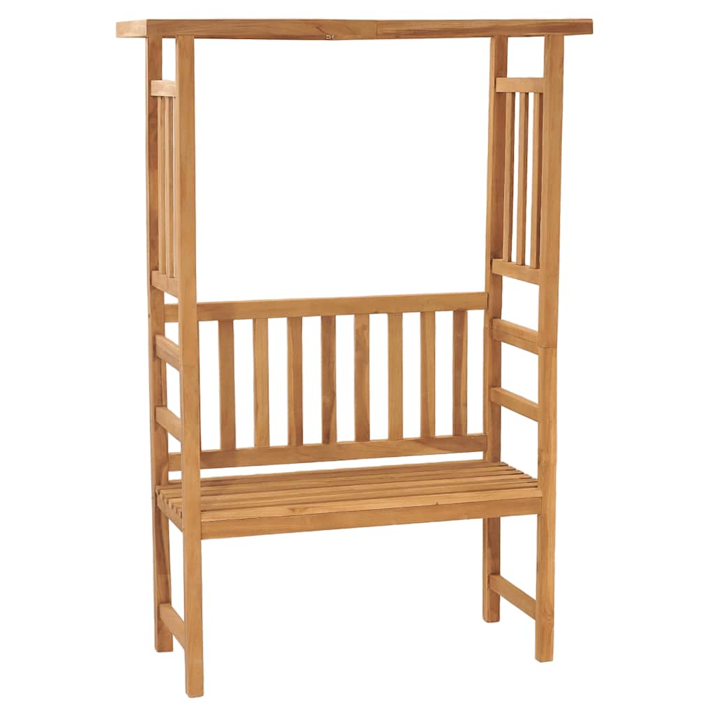 Hagebenk med pergola 115 cm heltre teak
