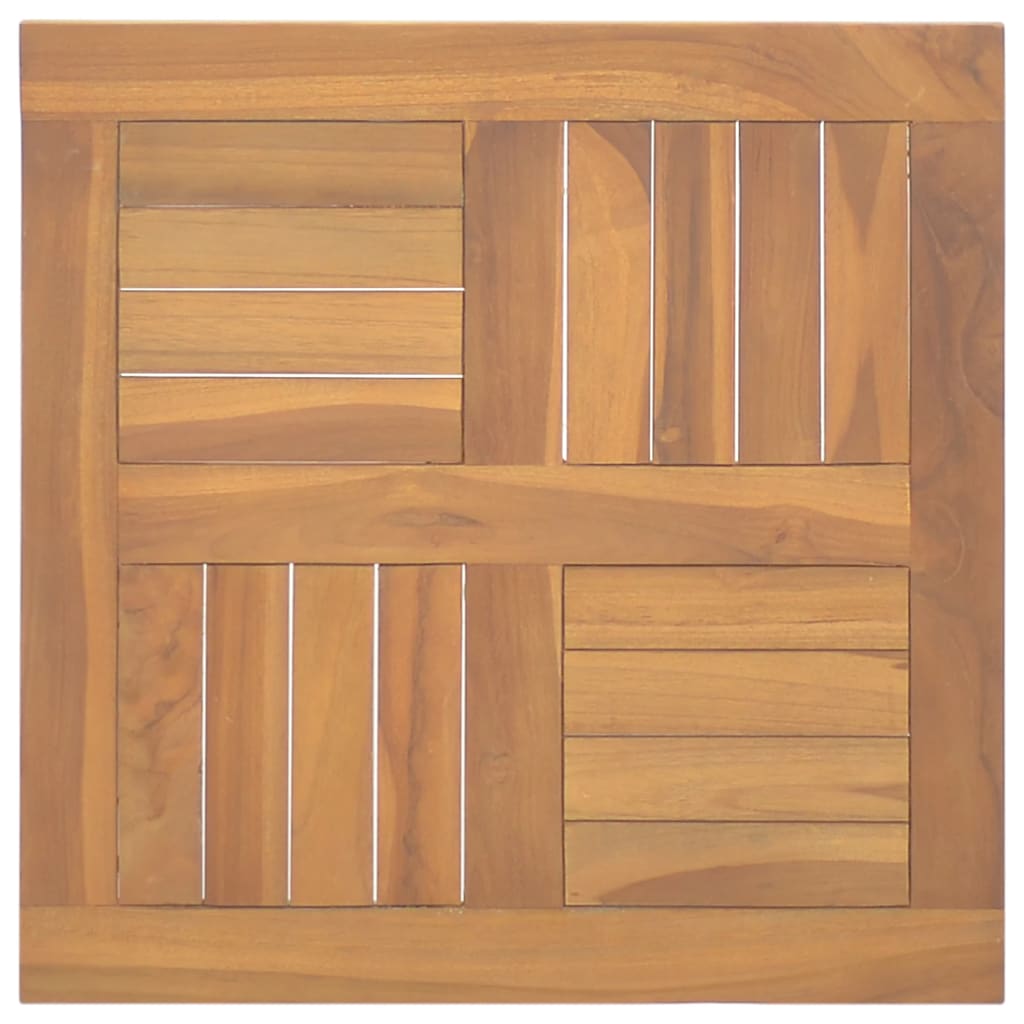 Firkantet bordplate 50x50x2,5 cm heltre teak