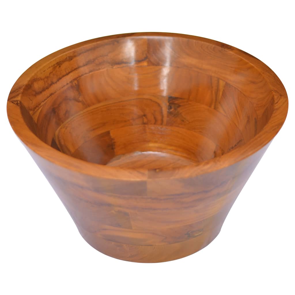 Vask heltre teak Φ40x20 cm vidaXL